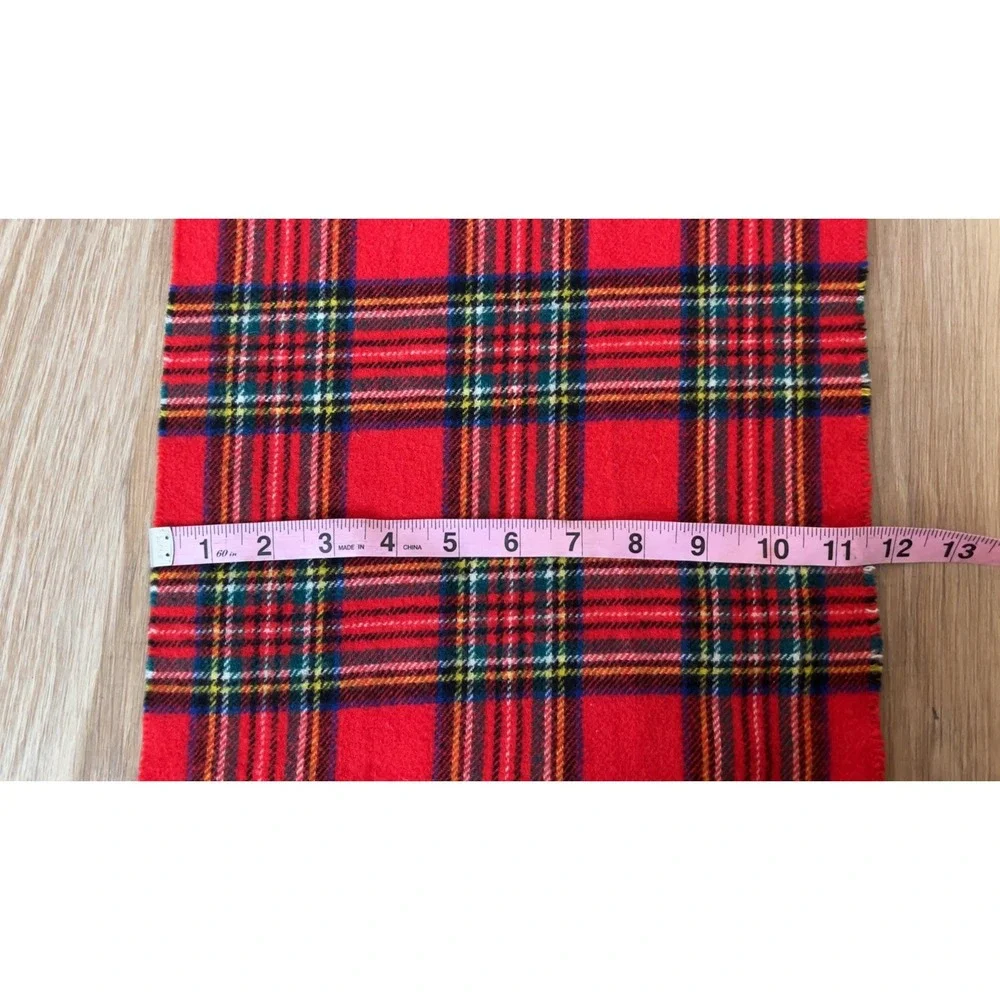 Harold's Wool Red Tartan Plaid Scarf